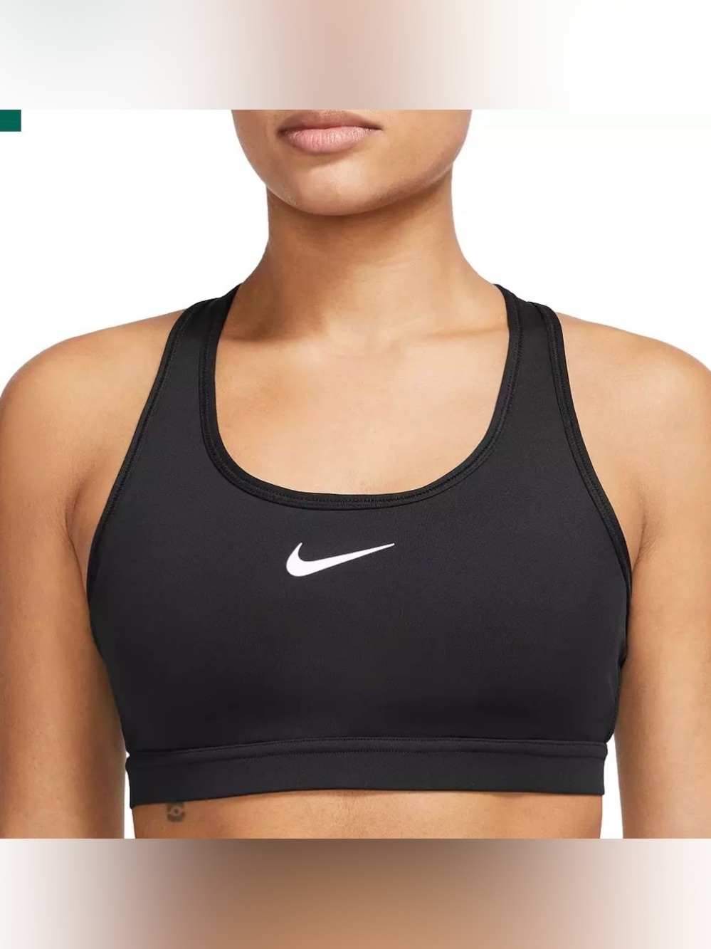 XL Nike Women’s Black Dri-FIT Medium-Support Sports Bra in black